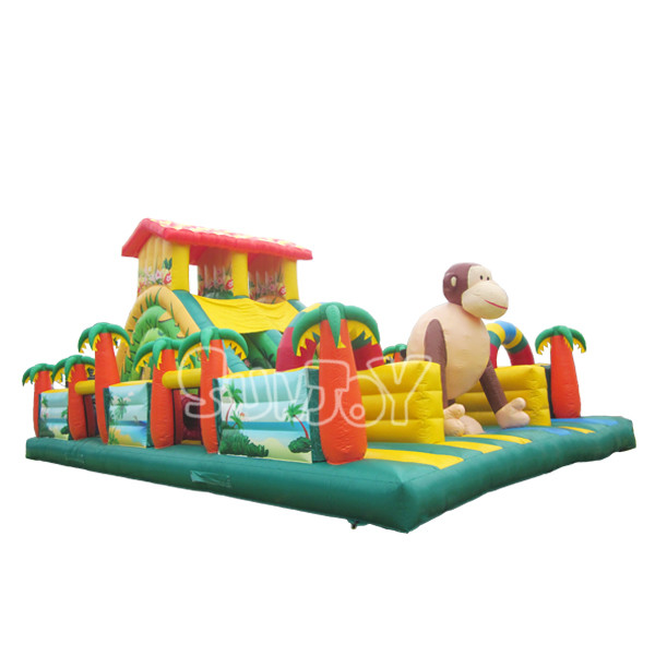 Buy Children EN14960 Monkey Inflatable Play Park For Backyard at wholesale prices