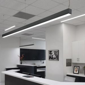 Ip44 LED Modern Linear Suspension Lighting For Office Warehouse