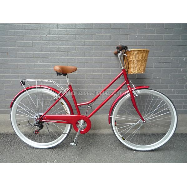 Single Speed Bicycle Classic City Cruiser Bike Women Step Through Lady Bikes 1.8m Long