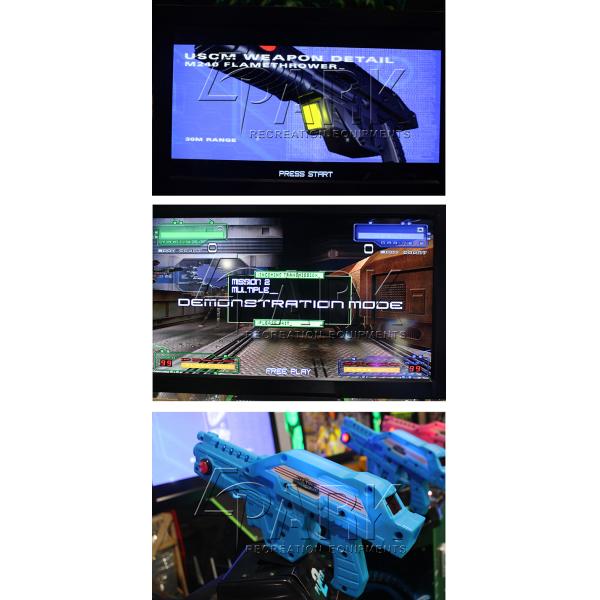 Atttractive 2 Players Shooting Arcade Machine Laser Gun Game Hardware Material