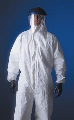 Buy 2XL 63gsm Hooded Disposable Coverall With Shoe Cover at wholesale prices
