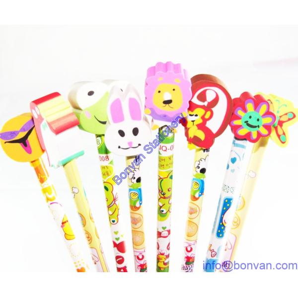 3d pencil topper,pencil topper eraser,gift pencil topper eraser from china factory