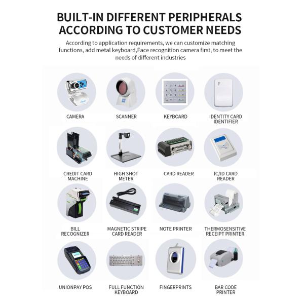 32inch Biometric Scanner Payment Self Service Kiosk Remote Monitoring / Alert System