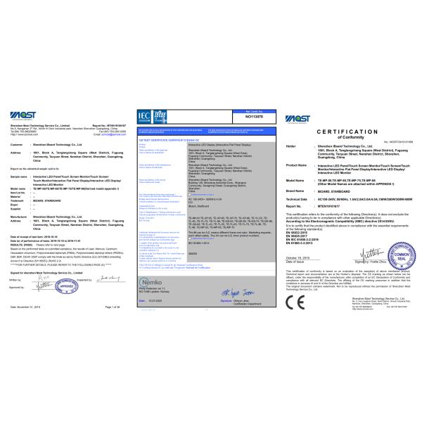 32G EMMC Smart Whiteboard For Teaching Anti Blue Screen