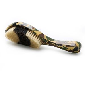 Customized Logo Two Color Boar Bristle Wave Brush For Men'S Hair Styling