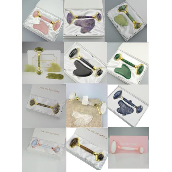 Cheap Green Xiuyan Jade Roller Stone Face Roller