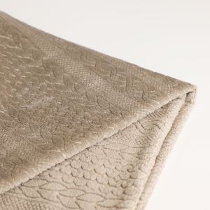 Embossed Flannel Fleece Fabric Single Side 100% Polyester