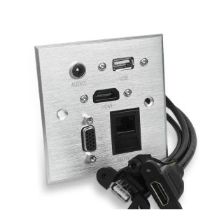 10A Under Table Power Socket / Aluminum Alloy Multimedia Information Panel