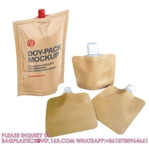 Bag In Box Liquid Gel Sanitizer Soap Refill Pouch Custom Biodegradable Kraft