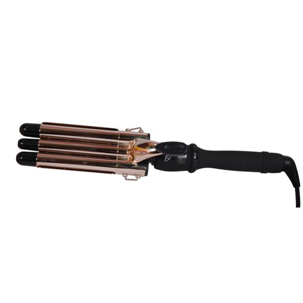 Buy Triple Wave curling iron JR-266-19# electroplate golde at wholesale prices