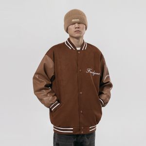 125Gsm-160Gsm Customized Suede Men Jackets Padded Windbreaker Jacket