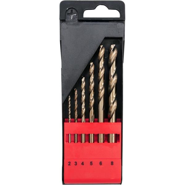 HSS Drill Bit Set 6PCS 2mm-8mm for Stainless Steel Metal