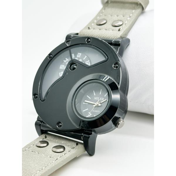 Durable Denim Quartz Wrist Watch Custom Logo With Secure Hook Buckle