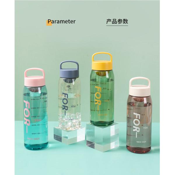 50oz 700ml Water Bottle Plastic Flower Tea Personalized Plastic Water Bottles In Bulk With Printing Logo For Sports Offices Homes