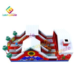 Bouncer Obstacle Slide Inflatable Play Park Logo Painting