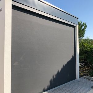 Quality Manual Zip Track Outdoor Blinds Shade Heat Gain Window Coverings Easy Operation for sale