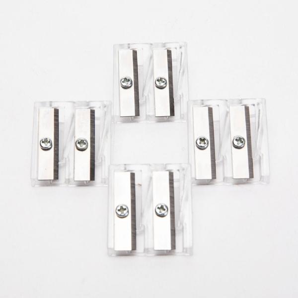 Buy Plastic 11.4mm 2 Hole Pencil Sharpener Transparent at wholesale prices