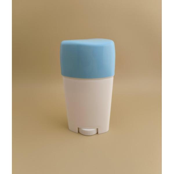 White Big Smooth Lip Balm Packaging with Blue Lid 2308 for Lipsticks