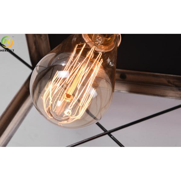 220V Nordic Iron Wood LED Ceiling Light For Home Hotel 1 head