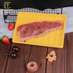 Hengmaster Plastic Disposable Vegetable Tray Yellow Color