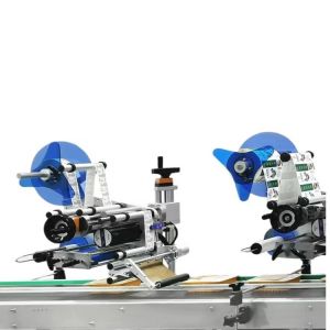 Automatic plane label machines double vegetable cling film labeling machine