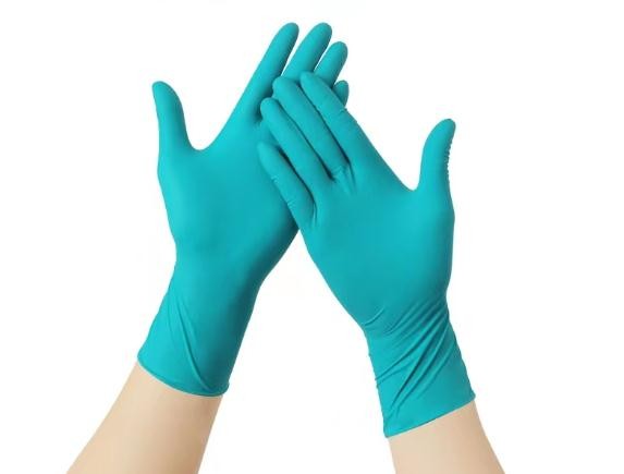 Buy Waterproof Green Nitrile Gloves Disposable Industrial 4g Disposable Food Prep at wholesale prices