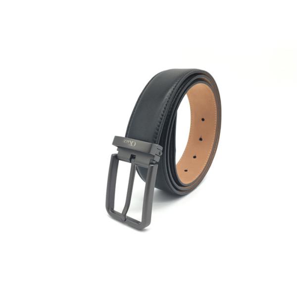 Buy Soft Black Cowhide 35mm Mens Leather Dress Belt at wholesale prices