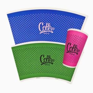 Greaseproof 1-7 Colors Custom Eco Friendly Recycle Take Away New Design Paper Cup Fan