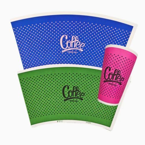 Buy Greaseproof 1-7 Colors Custom Eco Friendly Recycle Take Away New Design Paper Cup Fan at wholesale prices