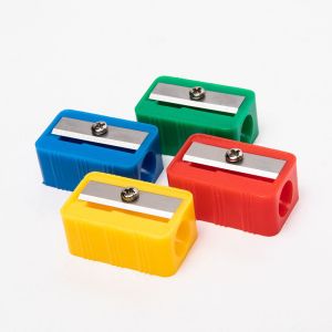 PS Basic 8mm Plastic Rectangle Pencil Sharpener Mn Steel