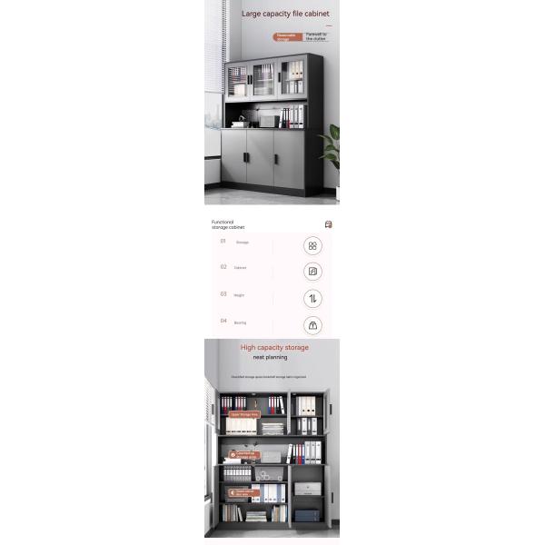 Spacious Wooden Storage Cabinet for Certificates and Trophies in Office or Living Room