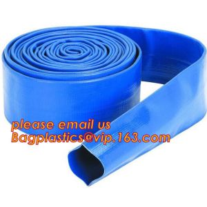 Customized inch 3/4"-16" discharge water pvc layflat hose tubing pipe flexible