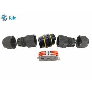 2 3 Pins 2 Channel 250V 24A Waterproof Cable Connectors M25 Quick Wiring