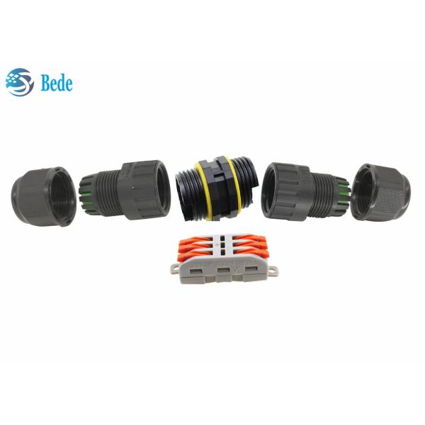 2 3 Pins 2 Channel 250V 24A Waterproof Cable Connectors M25 Quick Wiring