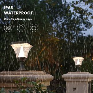 Intelligent Solar Pillar Light IP65 Water Resistant Multipurpose