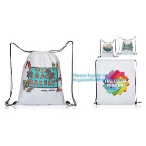 heat transfer logo printing waterproof drawstring bags,polyester tote bag