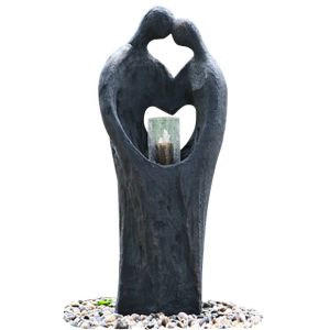 Cement Material Indoor Water Features Fountains In Kiss Lover Shape