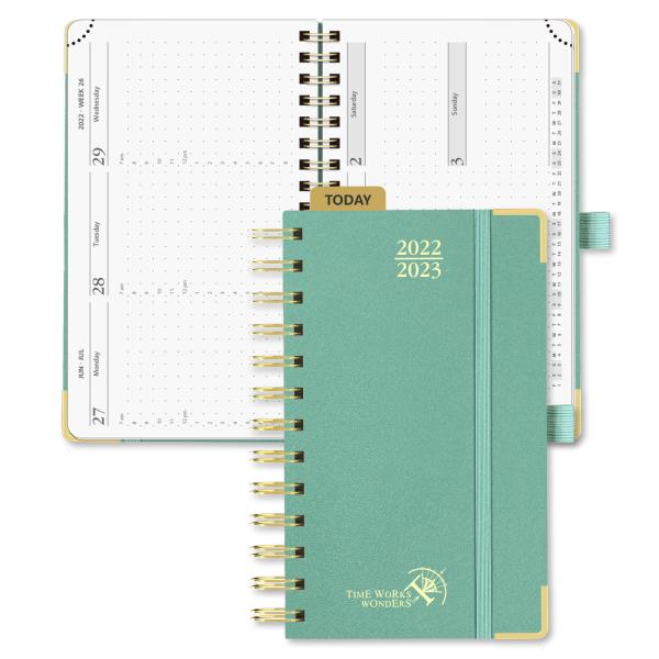 Buy Mint Green 2023 Hardcover Weekly Planner With Robust Medal Binding at wholesale prices