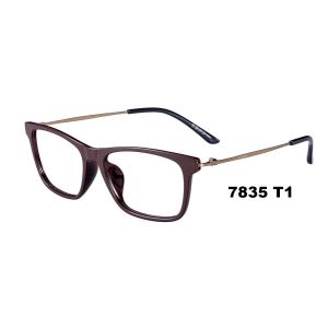Unisex Prescription Eyeglass Frames , Metal Temple Plastic Optical Square Frames
