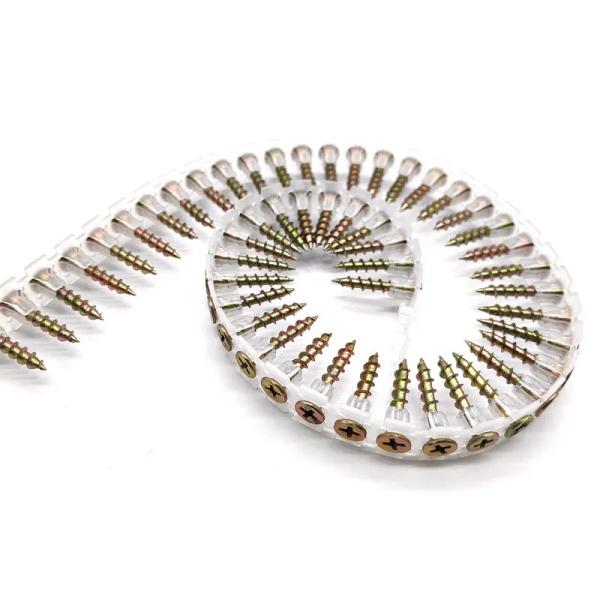 Strength Coarse Thread Carbon Steel Drywall Chain Belt Screw With Phillips Drive For Standard Guns