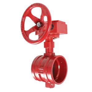 Gas Media Soft Seal Grooved Turbine Butterfly Valve D381X Hydraulic