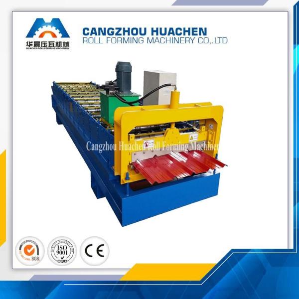 Colored Steel Aluminium Roof Tile Roll Forming Machine , Roof Panel Roll Forming