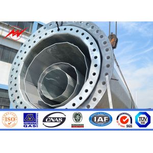 90ft 100ft Multi - Sided Power Transmission Poles / Power Distribution Poles ISO