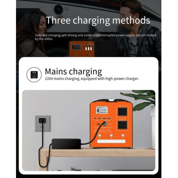 220V Portable Camping Power Station Self Driving 500W Fast Charging Energy Storage Battery