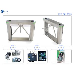 Stainless Steel Tripod Turnstile Gate 5M Cycles Bi-directional Access