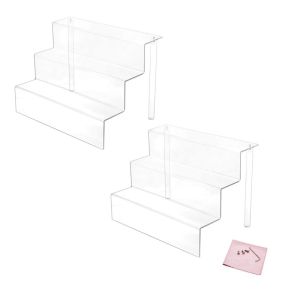 wholesale Acrylic Shelf 3-tier Step Shelf Acrylic Riser Display Shelf