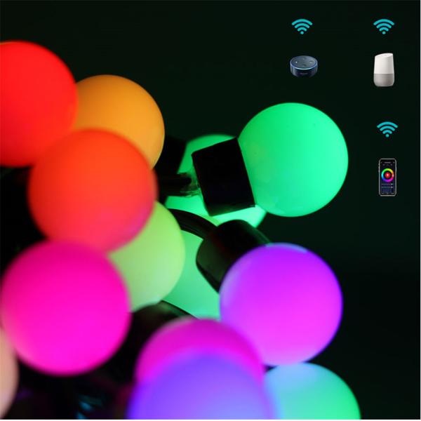 Wifi Smart Globe Lights String LED Outdoor Patio Lights Dream Color Garden Party
