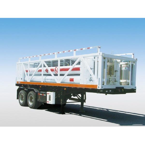 Buy 7 Tubes 2 Axles CH2 Tube Lp Gas Transport Trailers For 4000L CNG at wholesale prices