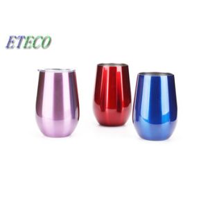 BPA Free Stainless Steel Wine Glasses With Lid Environmentally Friendly