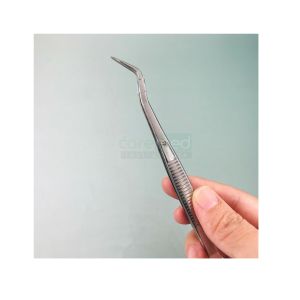 Thumb Operating Stainless Steel Medical Tweezers Serrated Surgical Professional